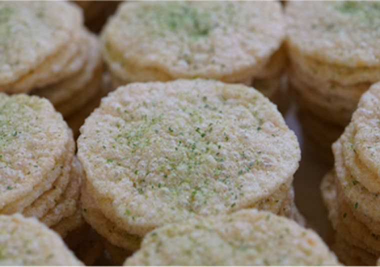 京野菜はんなり海老煎　壬生菜仕立て　10枚入×5セット3