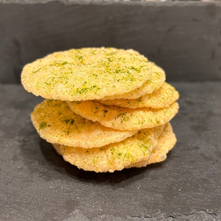 京野菜はんなり海老煎　壬生菜仕立て　10枚入4